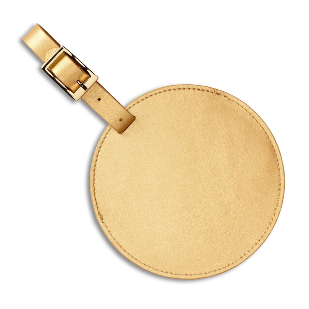 Color Circle Leather Luggage Tag