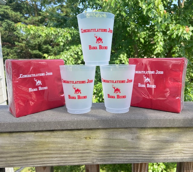 Graduation Personalized Cups and Napkins Susan Hyre Paperworks